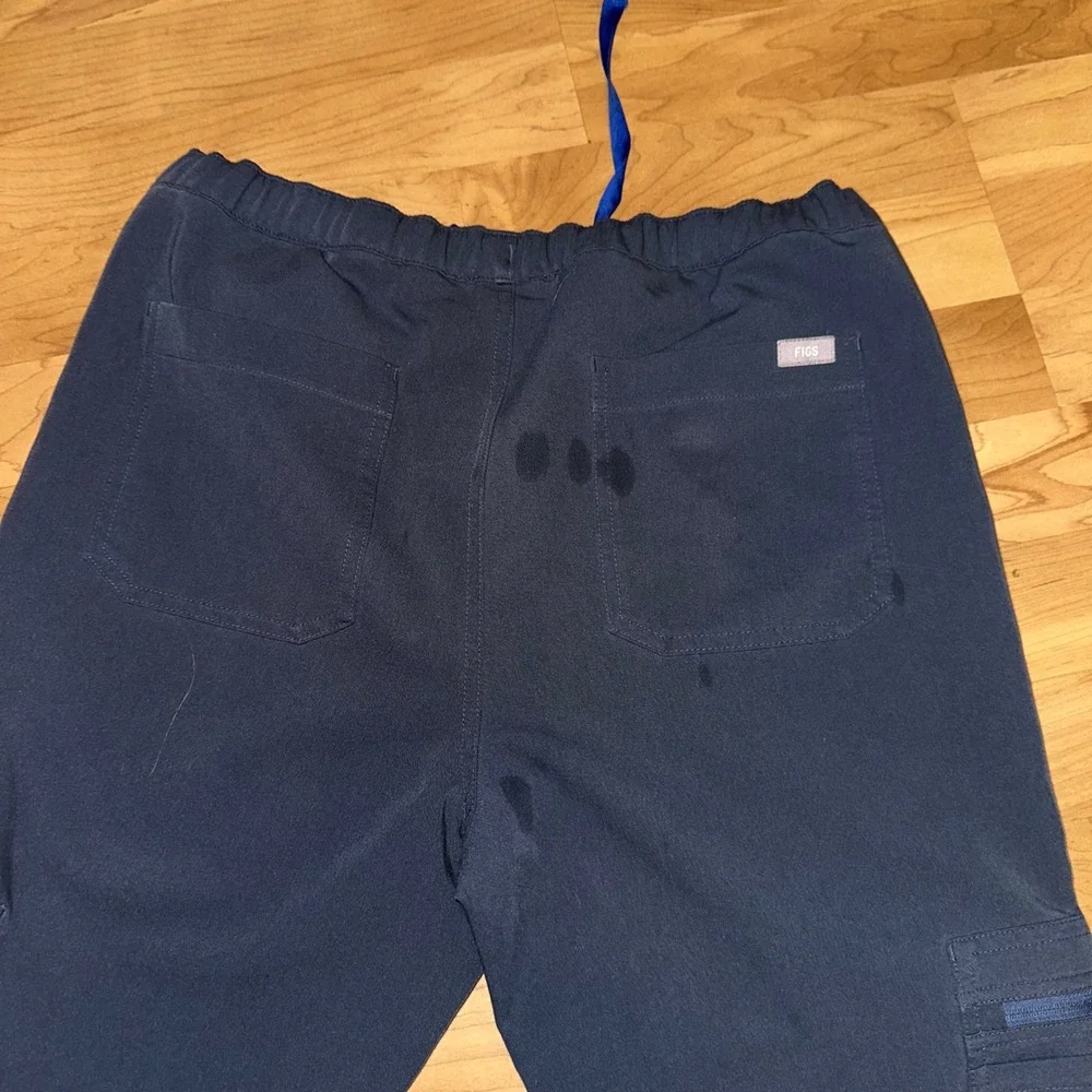 Figs Men Scrub Pants Cairo technical collection size small zip fly blue‎